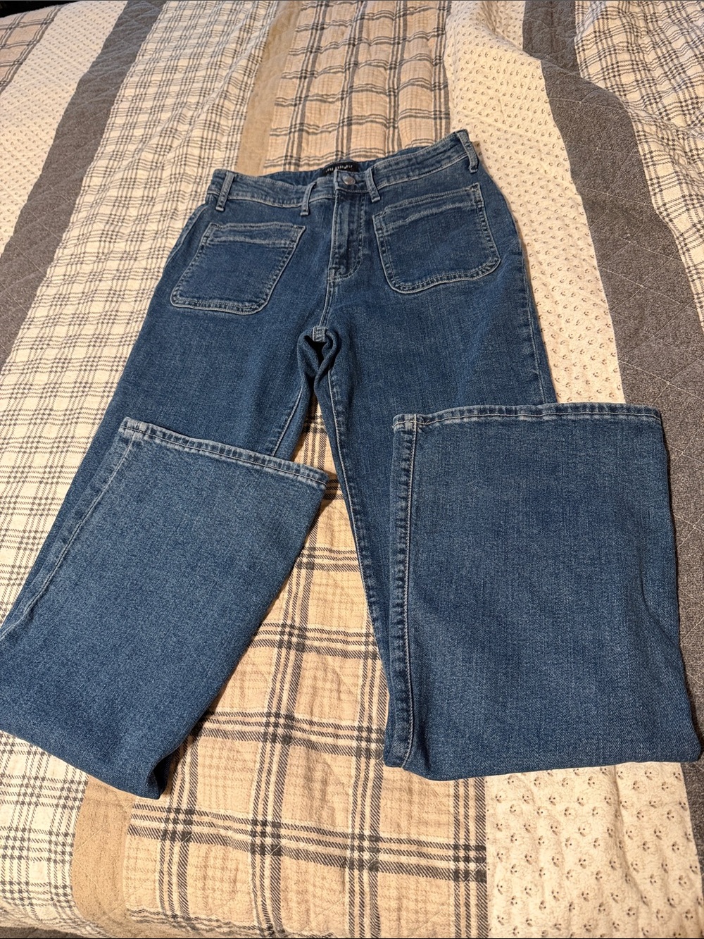 Women's Free Assembly Patch Pocket Flare Leg Jeans